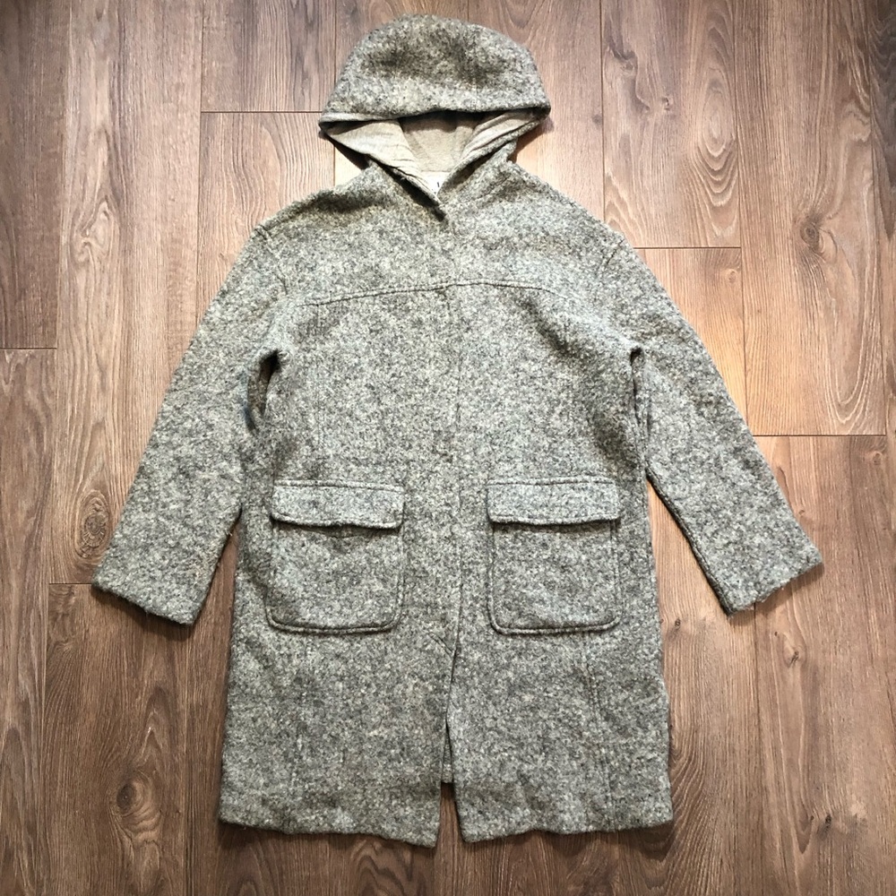 Vintage Armani Exchange Wool Hooded Teddy Jacket - Picture 5 of 17